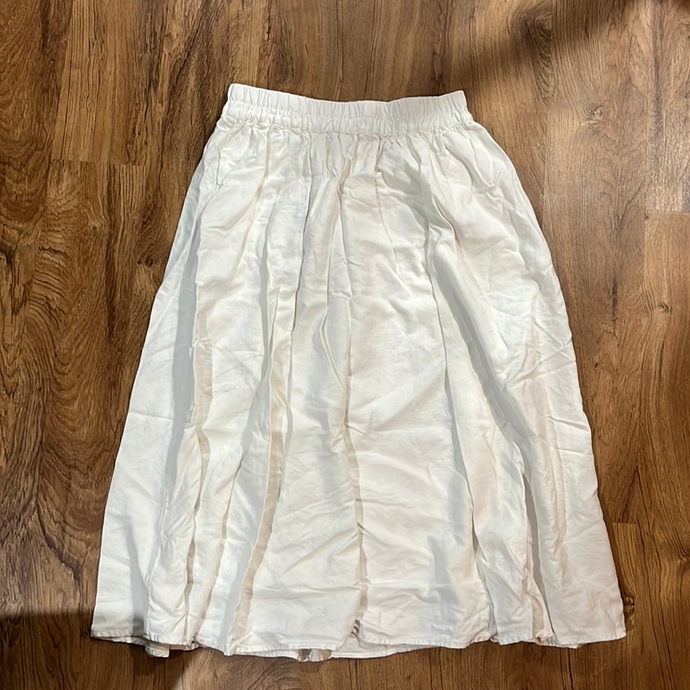 a new day Long Heavy White Skirt